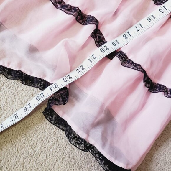Vintage Y2K La Senza Coquette Mean Girls Chiffon Babydoll Lingerie Top S - Picture 4 of 7